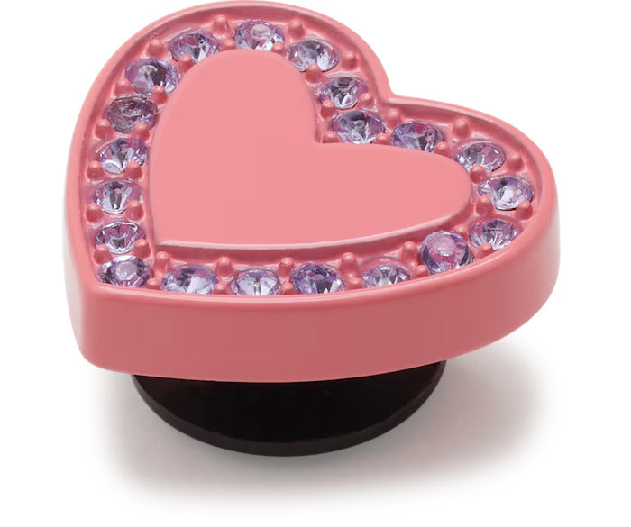 Pink Enamel Heart Gem