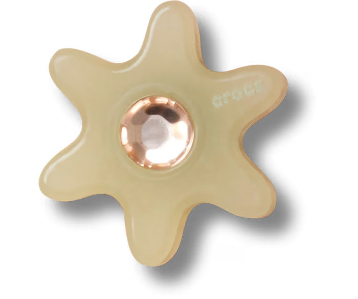 Tan Flower With Gem