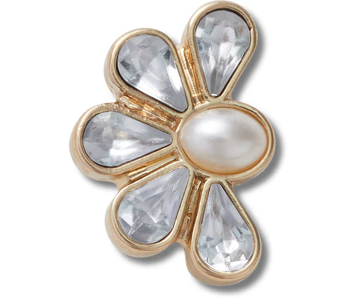 Half Gem Floral With Pearl