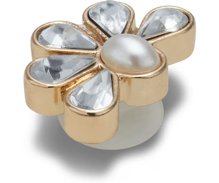 Half Gem Floral With Pearl