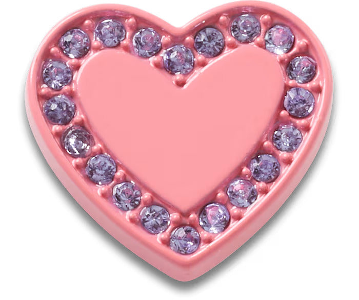 Pink Enamel Heart Gem