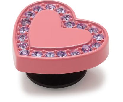 Pink Enamel Heart Gem