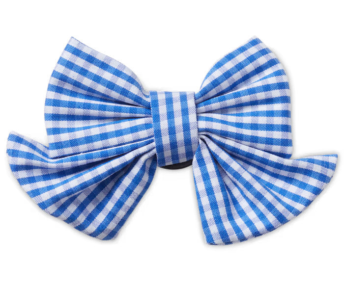Blue Gingham Bow